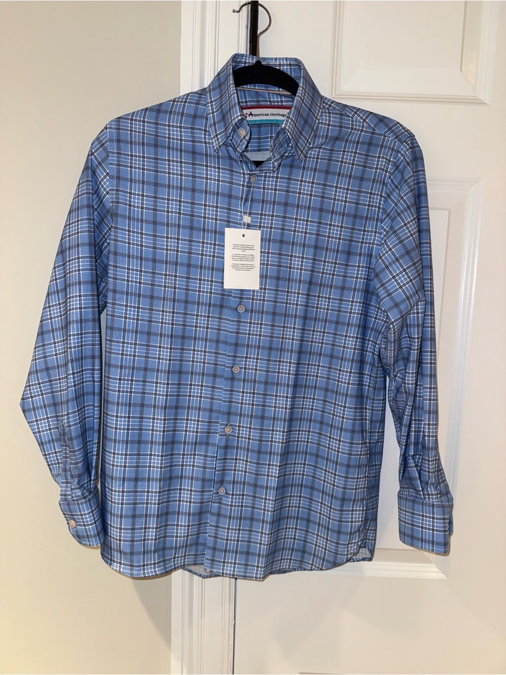 Boys American Heritage Performance Plaid Button Down Size 14 NWT